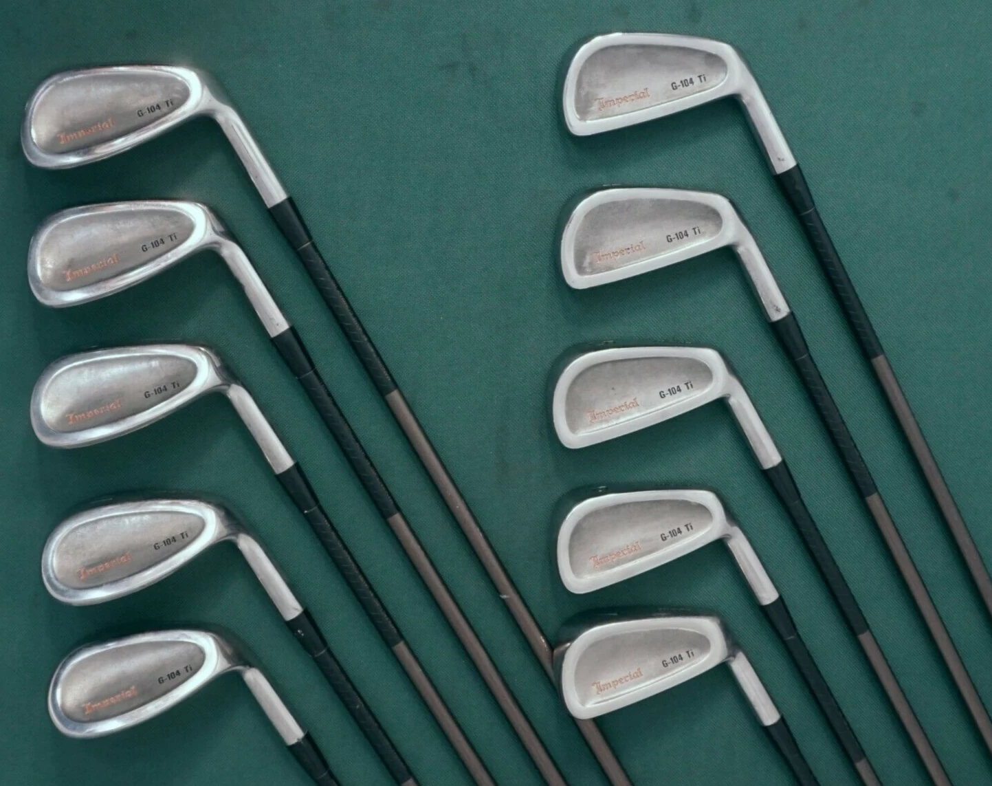 Collectors Set Of 10 X Mizuno Imperial G-104 Ti Irons 3-SW Extra Stiff Graphite - Image 2