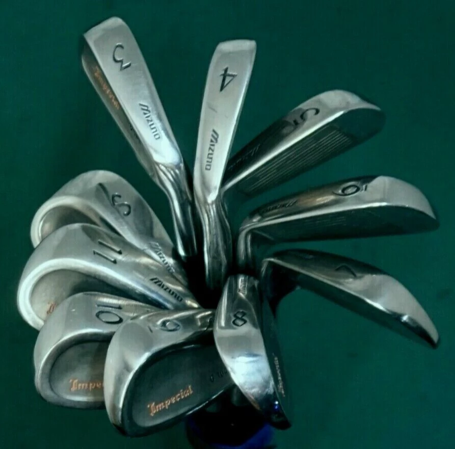Collectors Set Of 10 X Mizuno Imperial G-104 Ti Irons 3-SW Extra Stiff Graphite