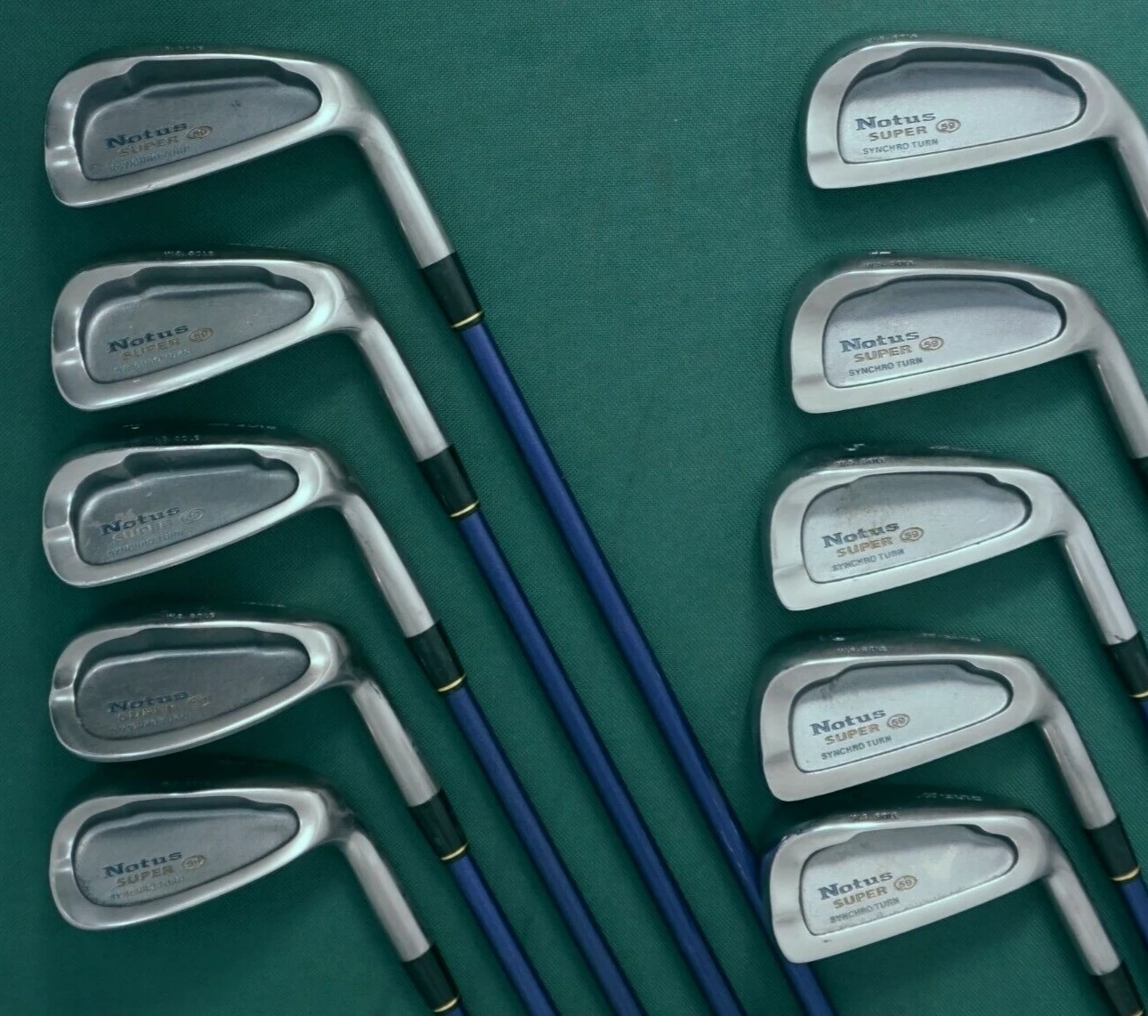 Set Of 10 X Mizuno Notus Super Synchro Turn 59 Irons 3-SW + F Wedge - Image 2
