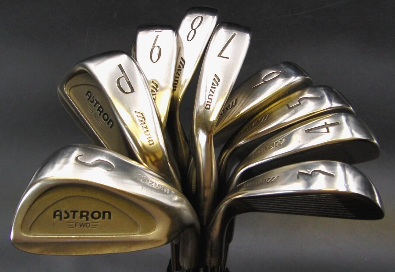 Set Of 9 X Mizuno Astron FWD Irons 3-SW Regular Steel Shafts Golf Pride Grips