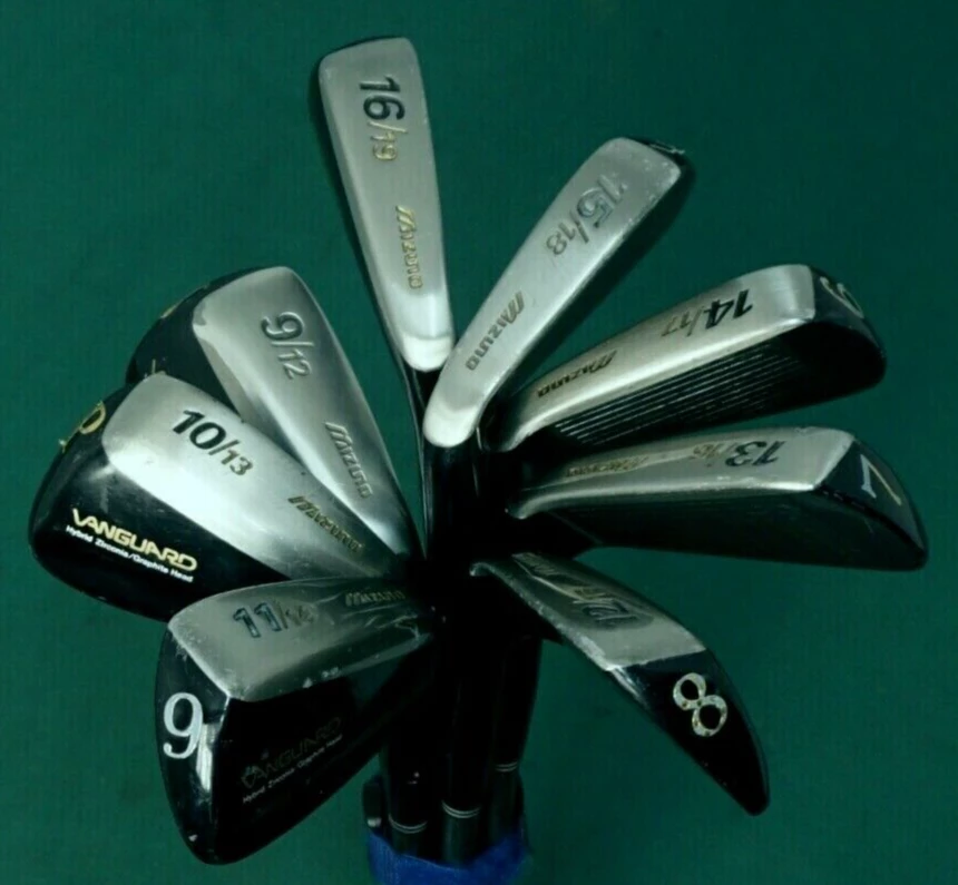 Collectors Set Of 7 X Mizuno Vanguard Hybrid Irons 4-SW Seniors Graphite Shafts