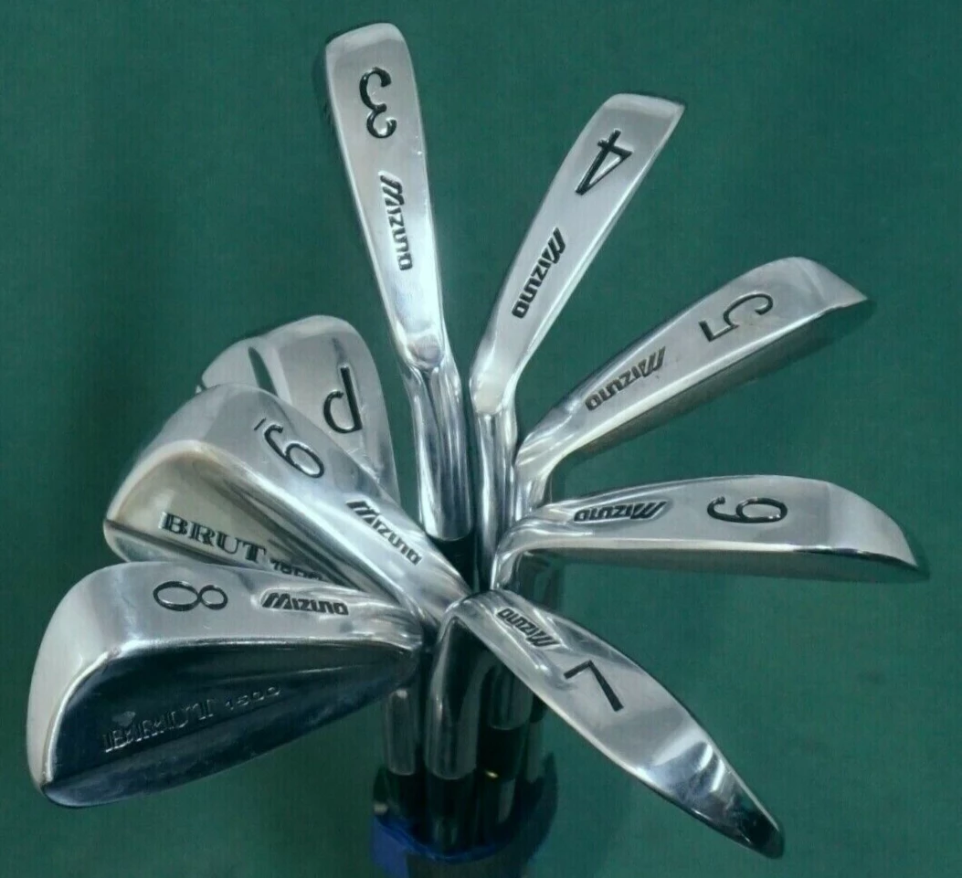Vintage Collectors Set Of 8 X Mizuno Brut 1500 Irons 3-PW Regular Steel Shafts