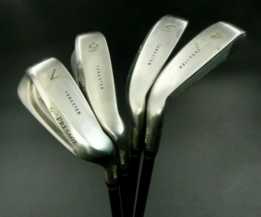Set Of 4 Mizuno PRESAGE Irons 4-7 Stiff Graphite Shafts Golf Pride Grips - Image 2