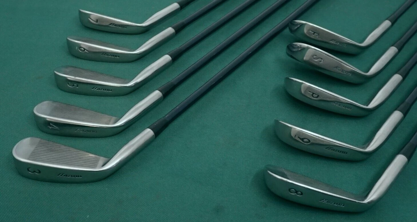 Set 10 X Mizuno Zephyr Irons 3-SW + F Wedge Extra Stiff Graphite Shafts - Image 3