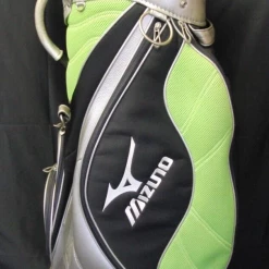 5 Division Mizuno Silver Black & Green Tour Trolley Cart Golf Bag