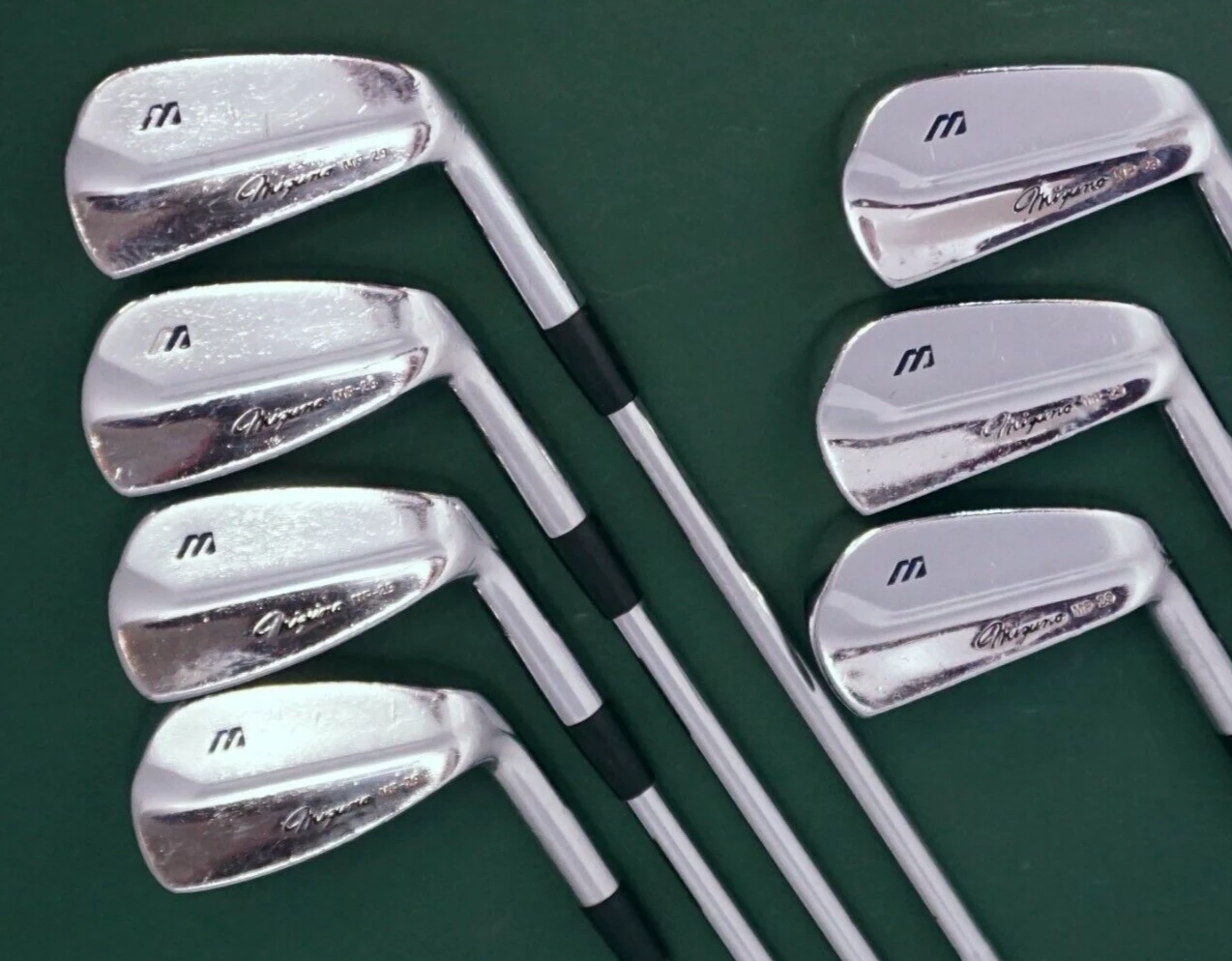 Set Of 7 X Mizuno MP29 Irons 4-PW Stiff Steel Shafts Golf Pride Grips - Image 2