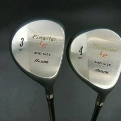 Set Of 2 X Mizuno Finalist 3 & 4 Woods Regular Graphite Shafts Mizuno Grips