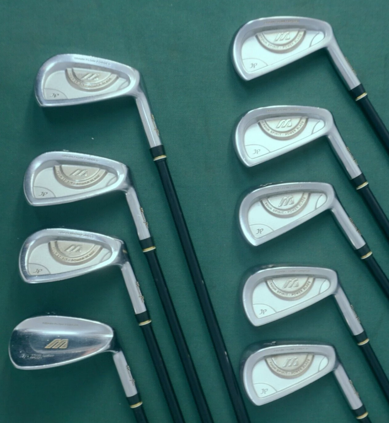 Collectors Set Of 9 X Mizuno Pro JP Tour Spirit Power Blade Irons 3-SW Seniors - Image 2